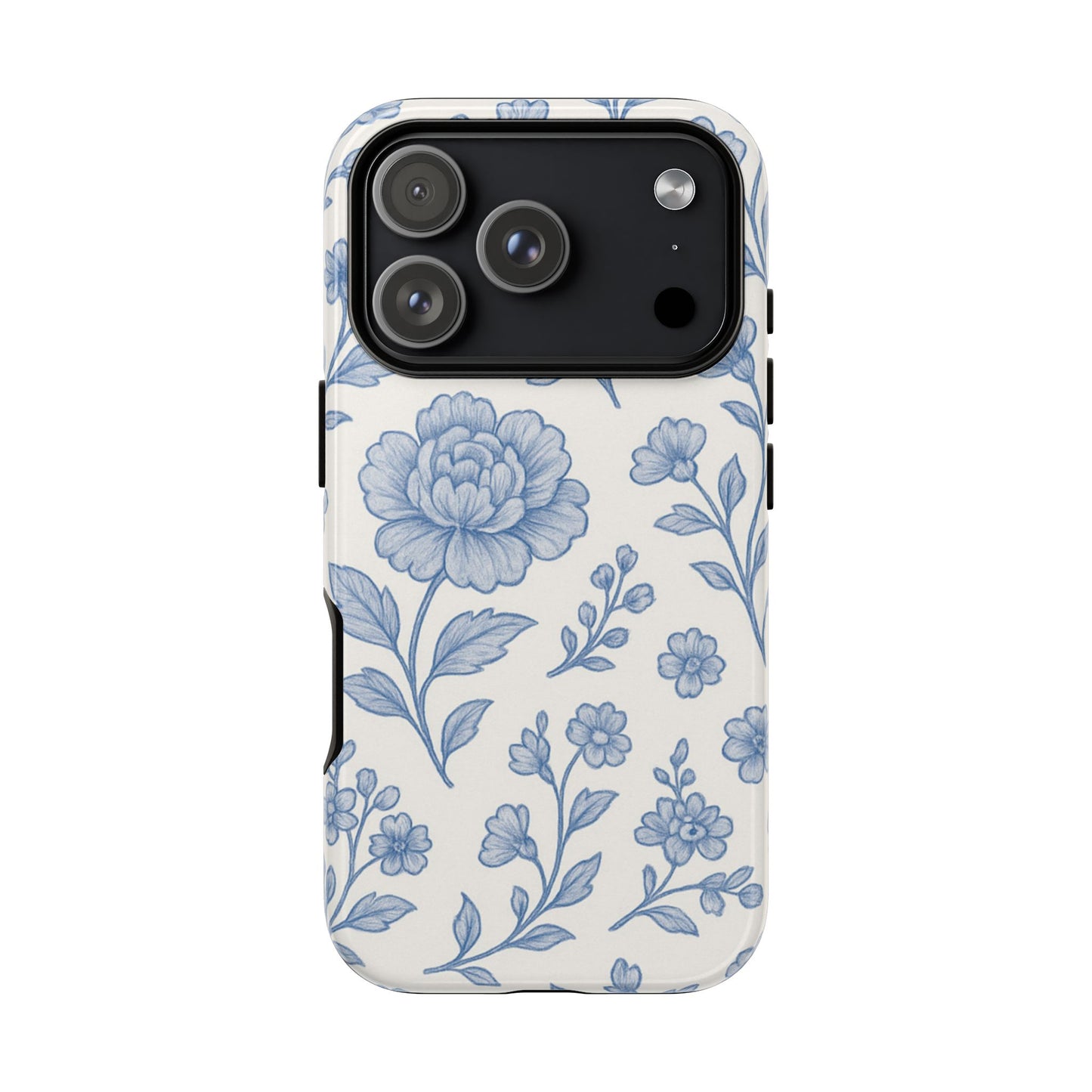 Blue Tea Vintage Florals - iPhone Case