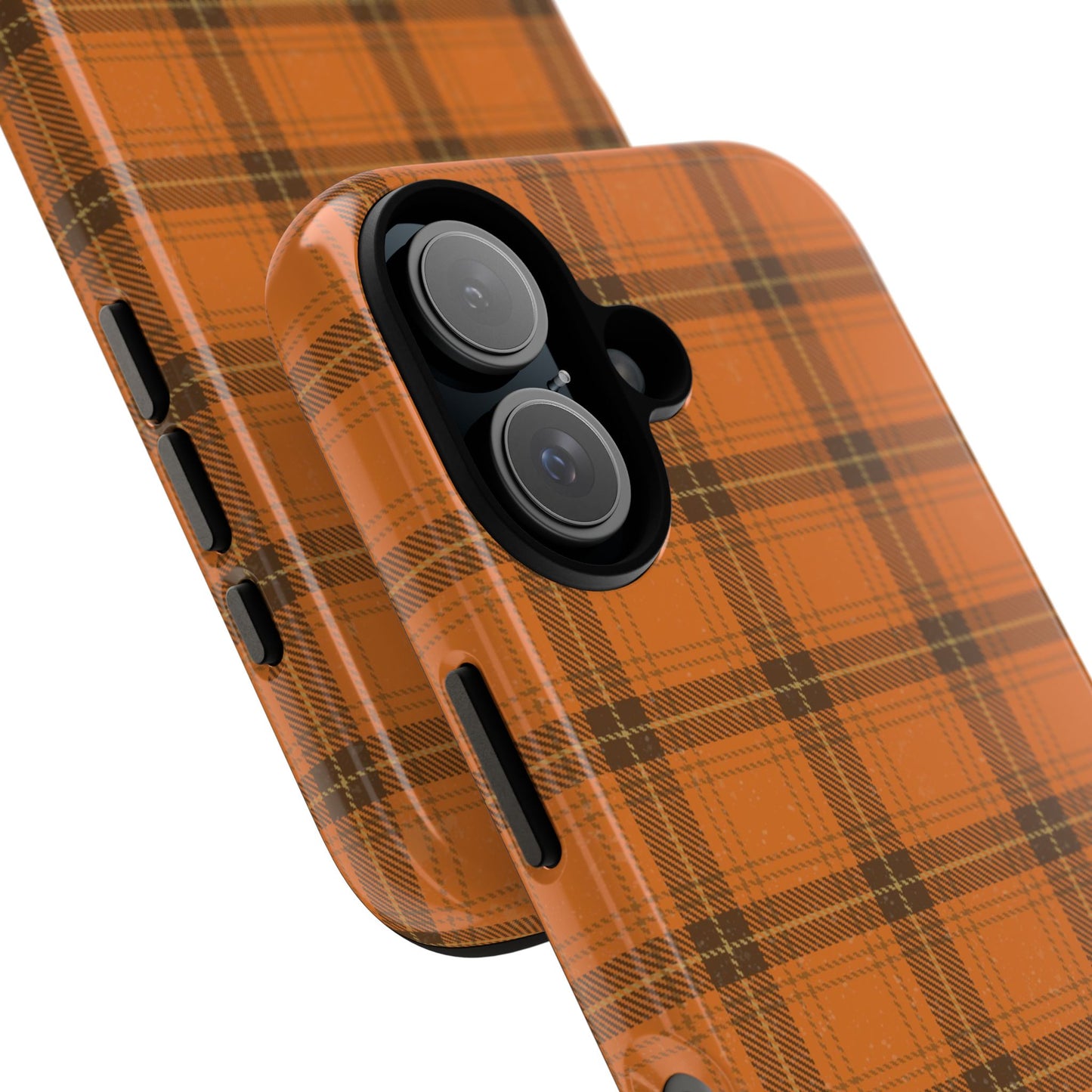 Autumn Orange Plaid - iPhone Case
