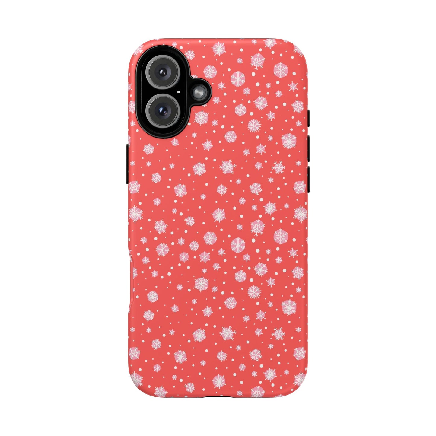 Winter Christmas Snowflakes Red - iPhone Case