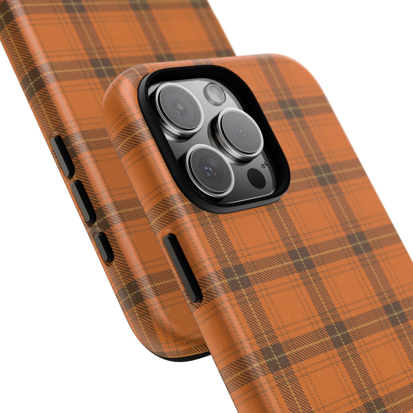 Autumn Orange Plaid - iPhone Case