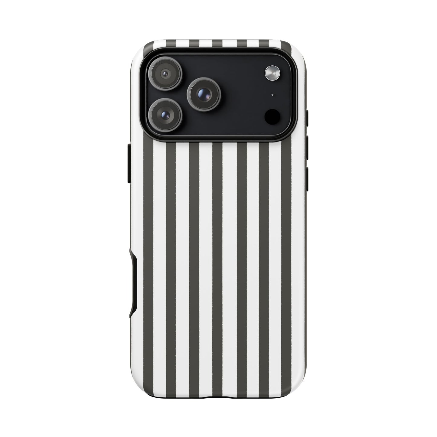 Halloween Black and White Vertical Stripes - iPhone Case
