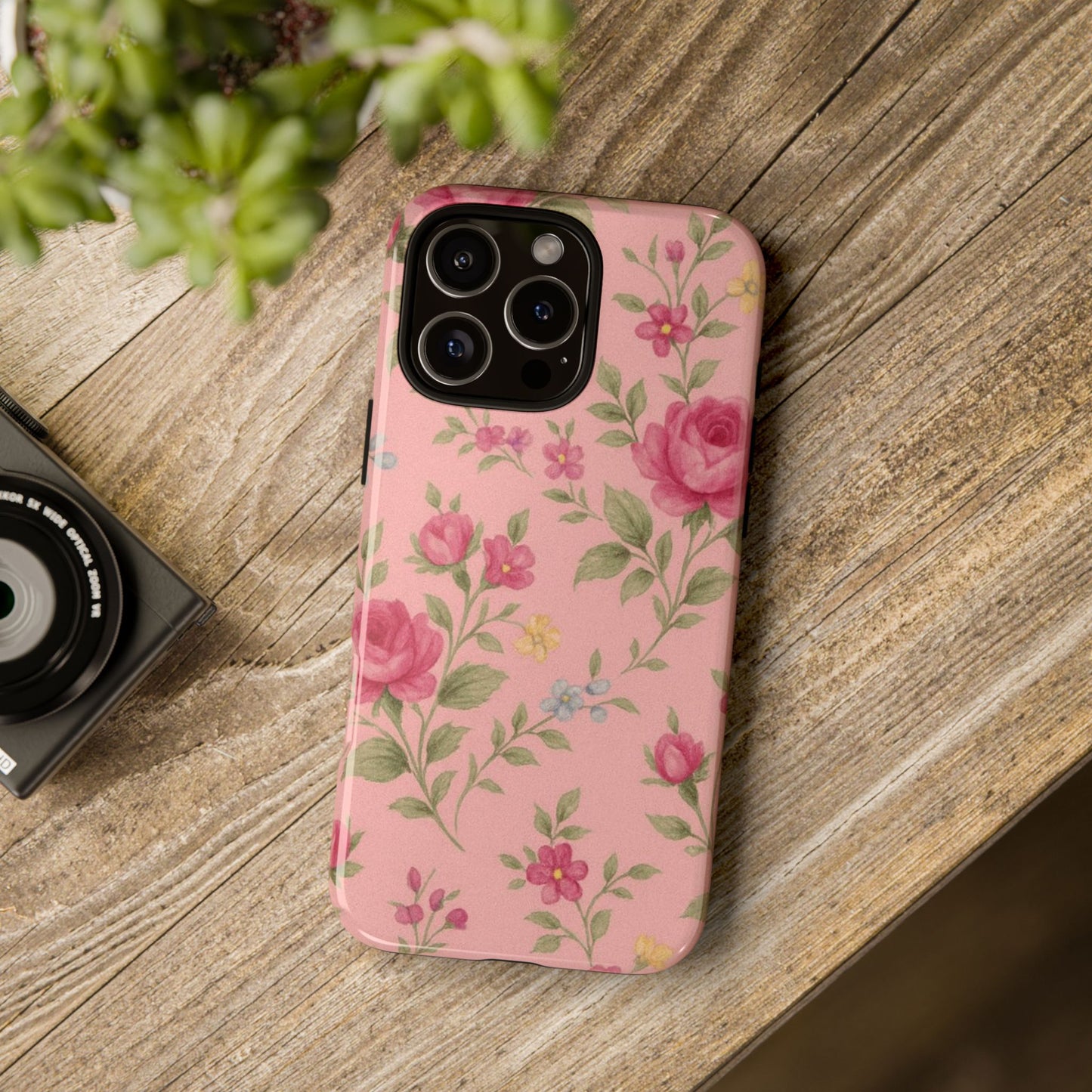 Pink Porcelain Vintage Florals - iPhone Case