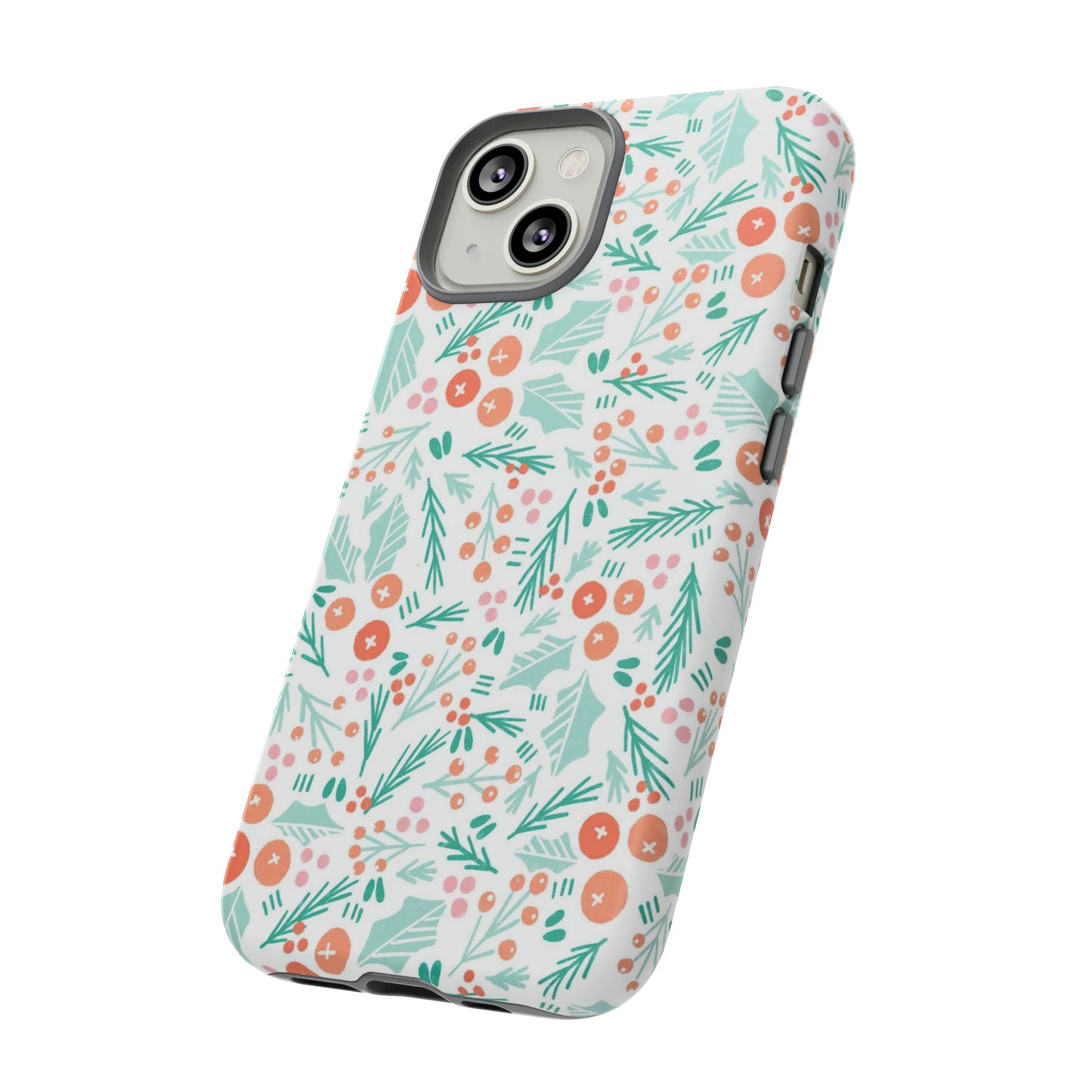 Christmas Boho Holly Pattern - iPhone Case