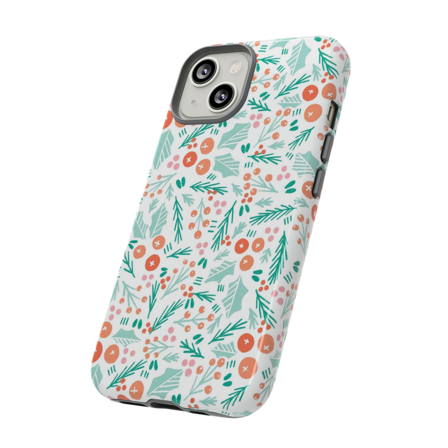 Christmas Boho Holly Pattern - iPhone Case