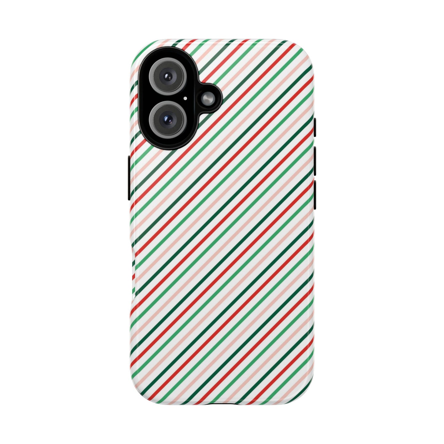 Christmas Diagonal Stripes - iPhone Case