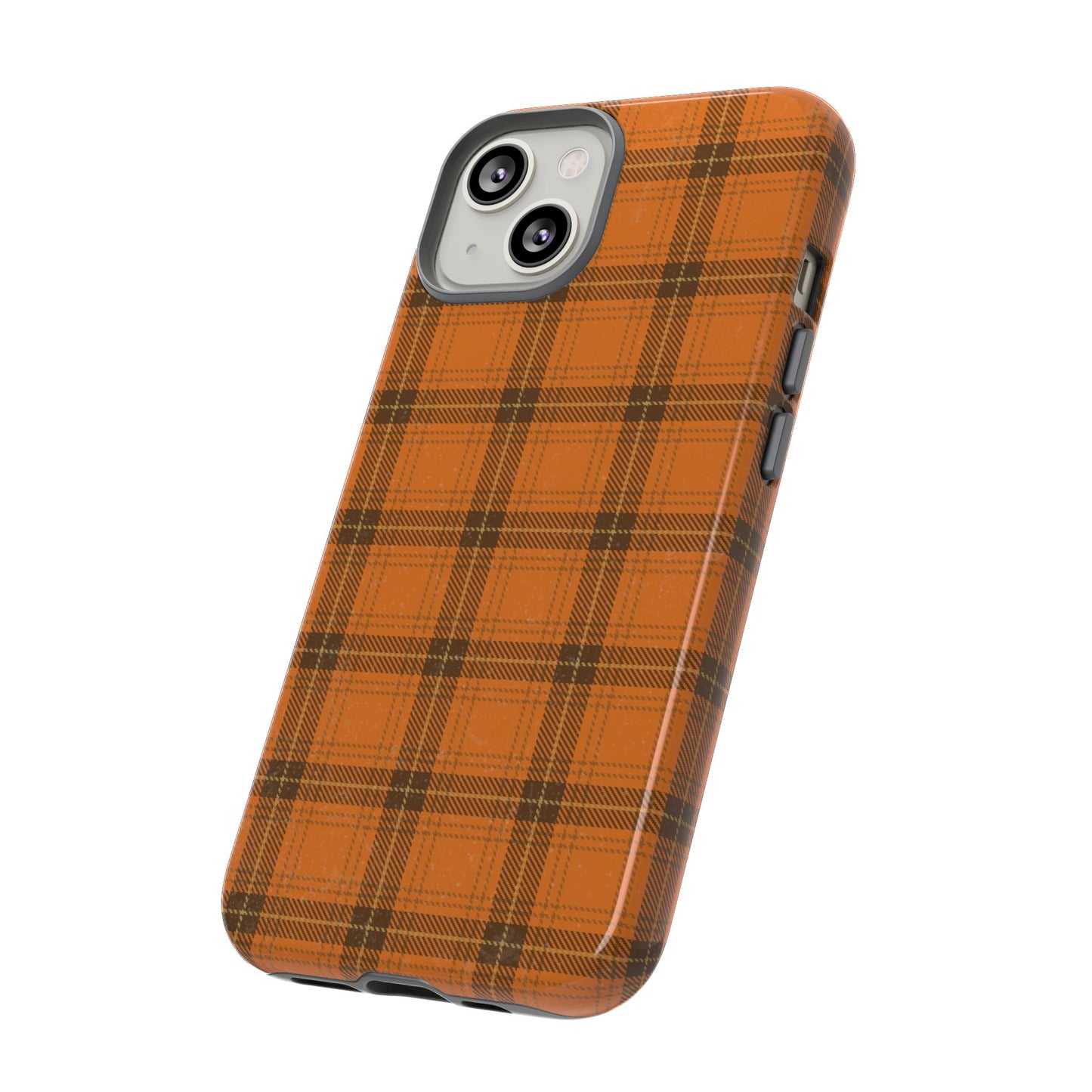 Autumn Orange Plaid - iPhone Case