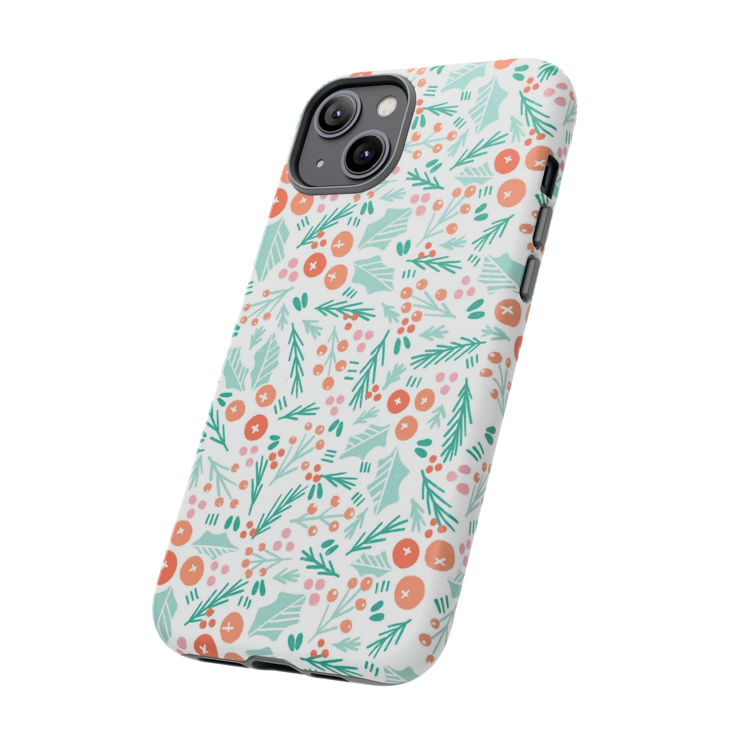 Christmas Boho Holly Pattern - iPhone Case