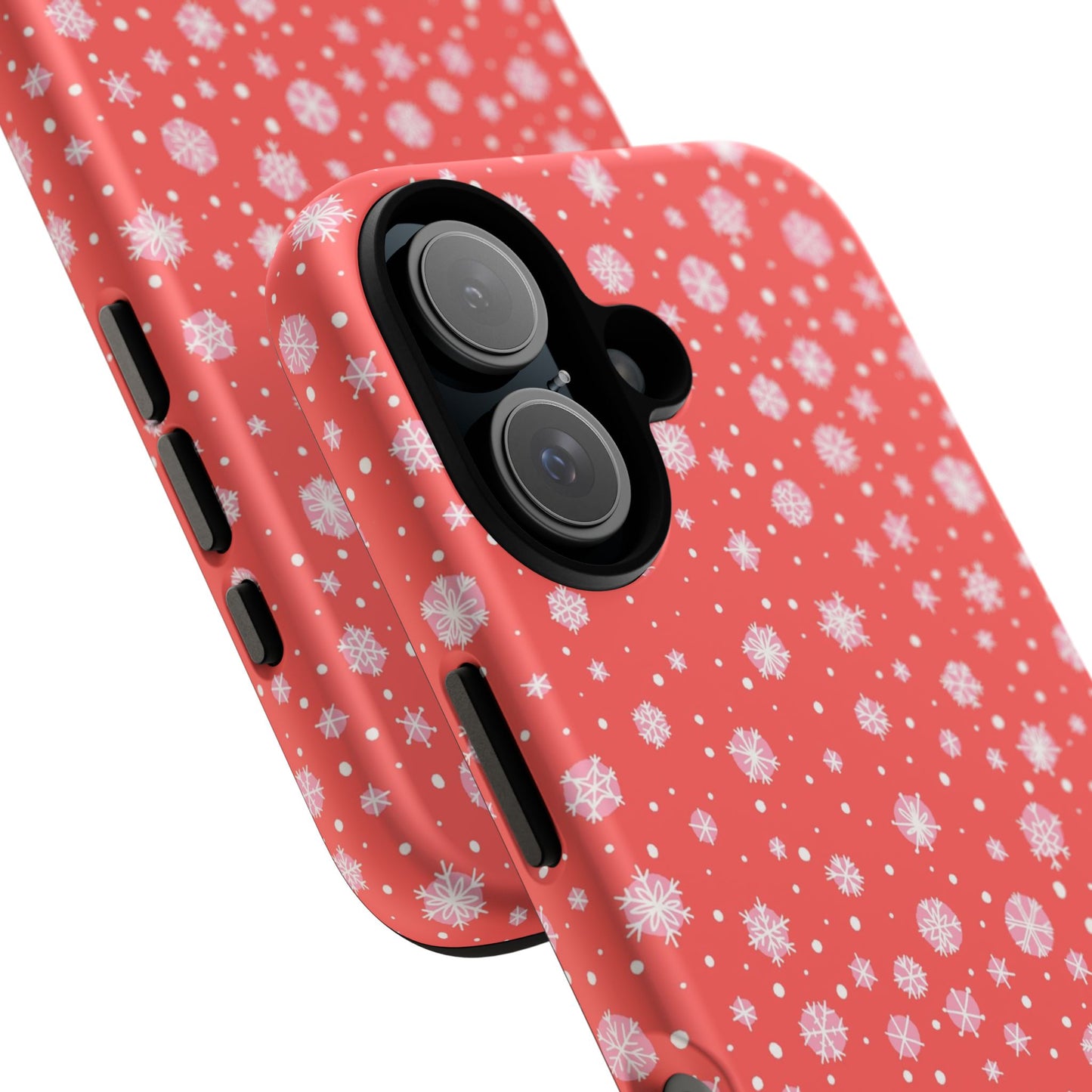 Winter Christmas Snowflakes Red - iPhone Case