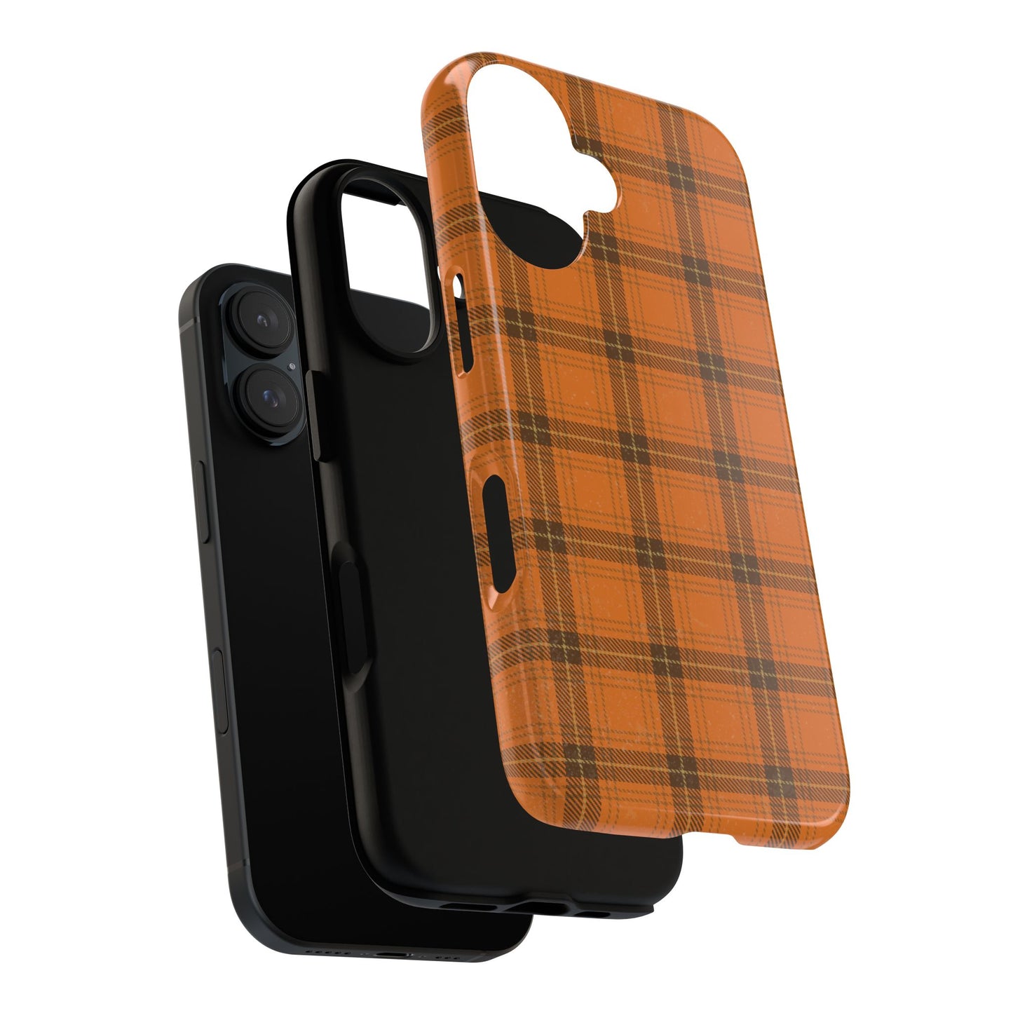 Autumn Orange Plaid - iPhone Case