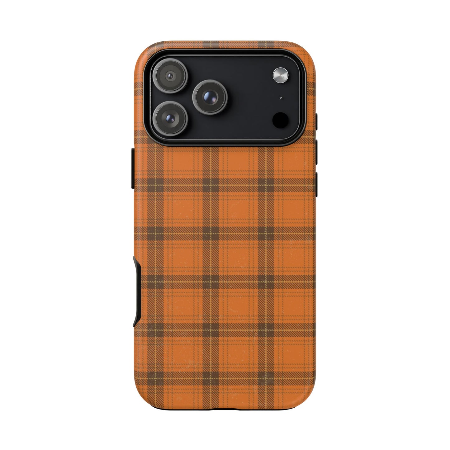 Autumn Orange Plaid - iPhone Case