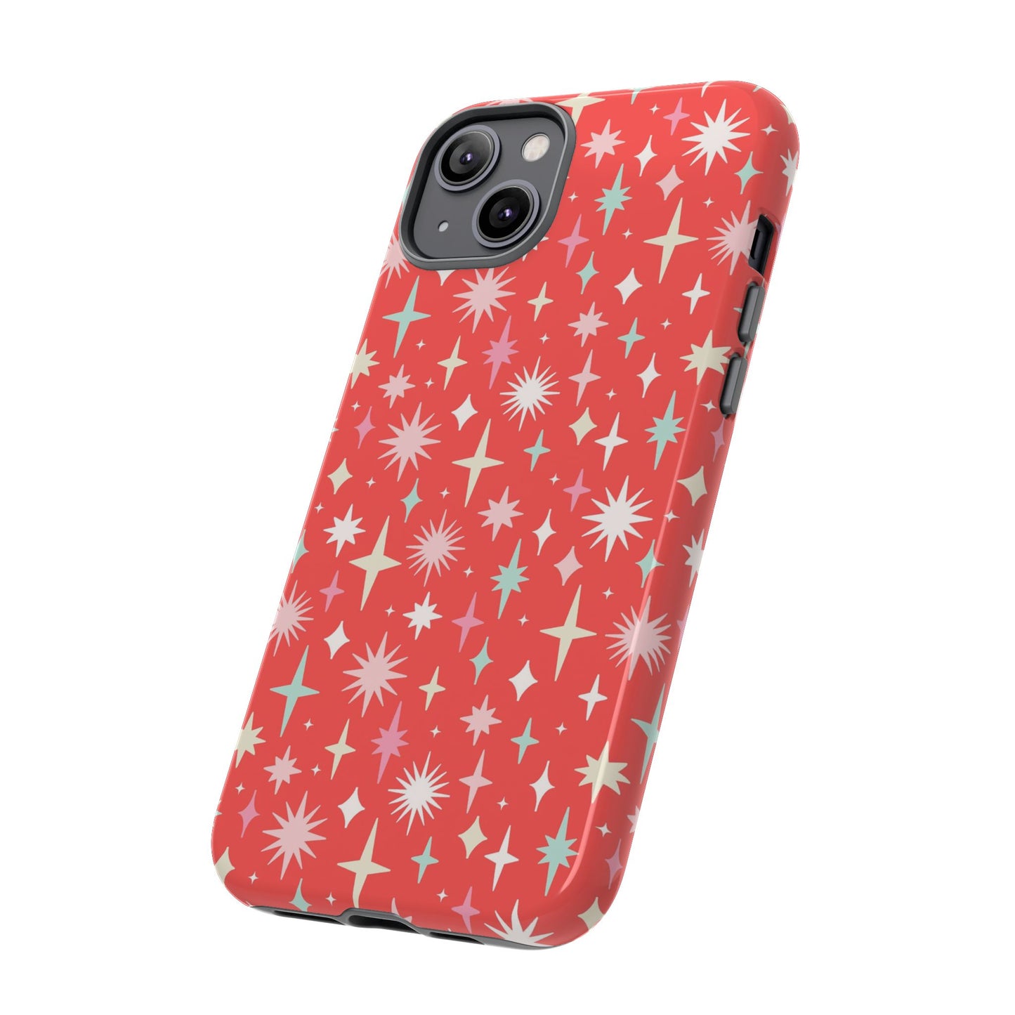 Red Christmas Stars - iPhone Case