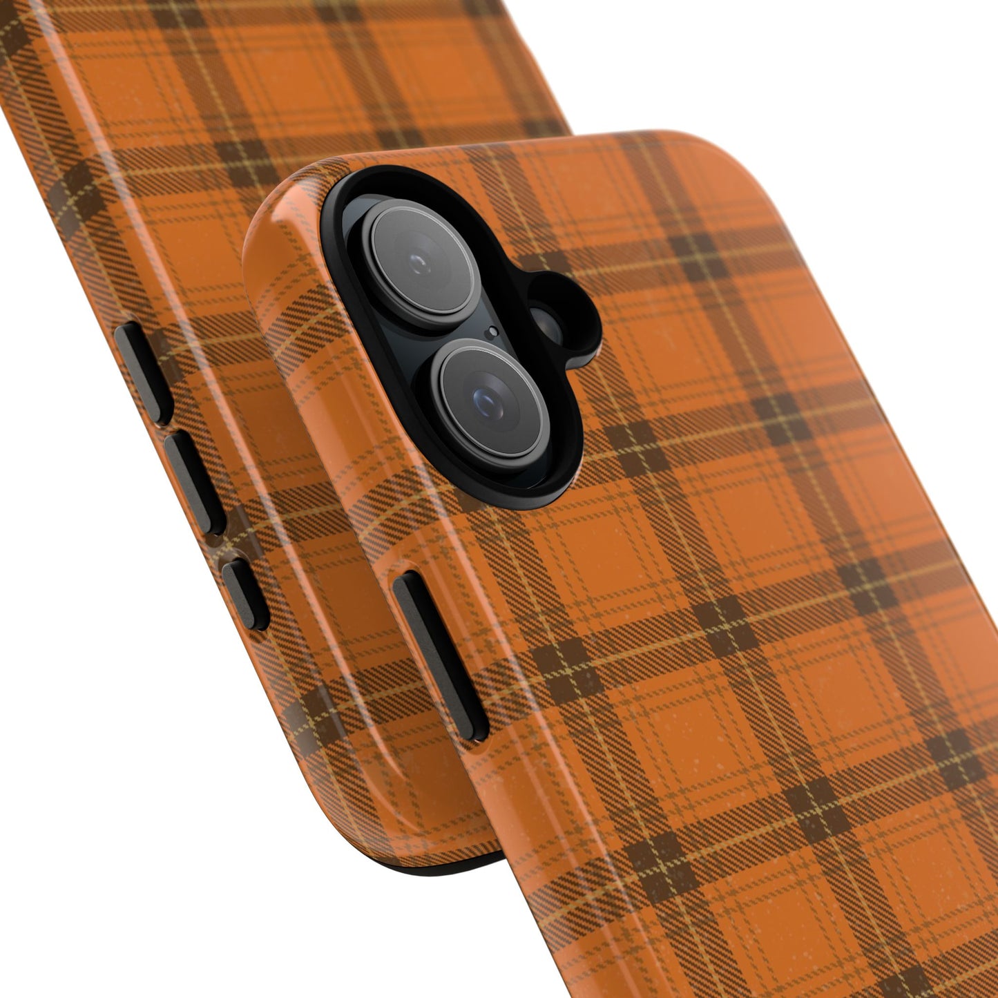 Autumn Orange Plaid - iPhone Case