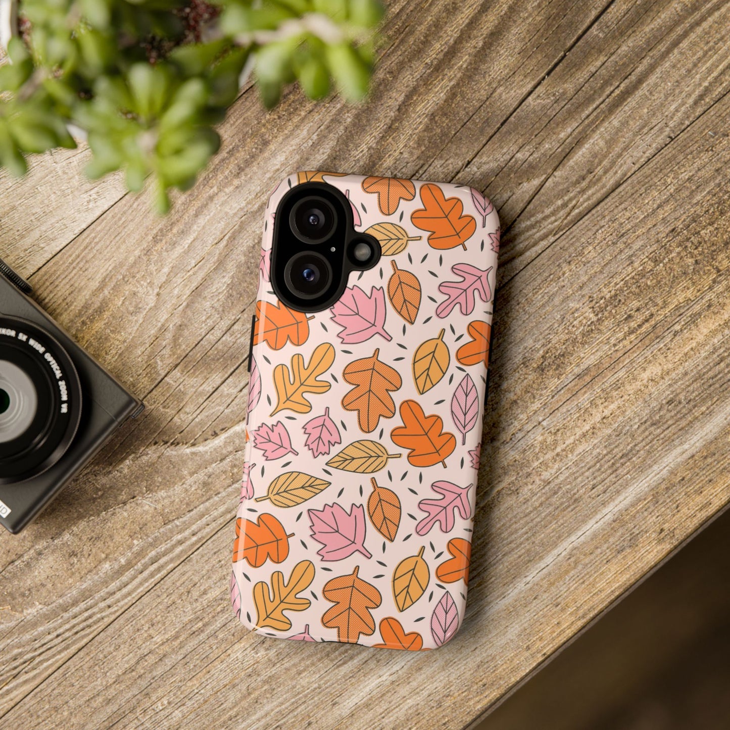 Doodled Fall Leaves - iPhone Case