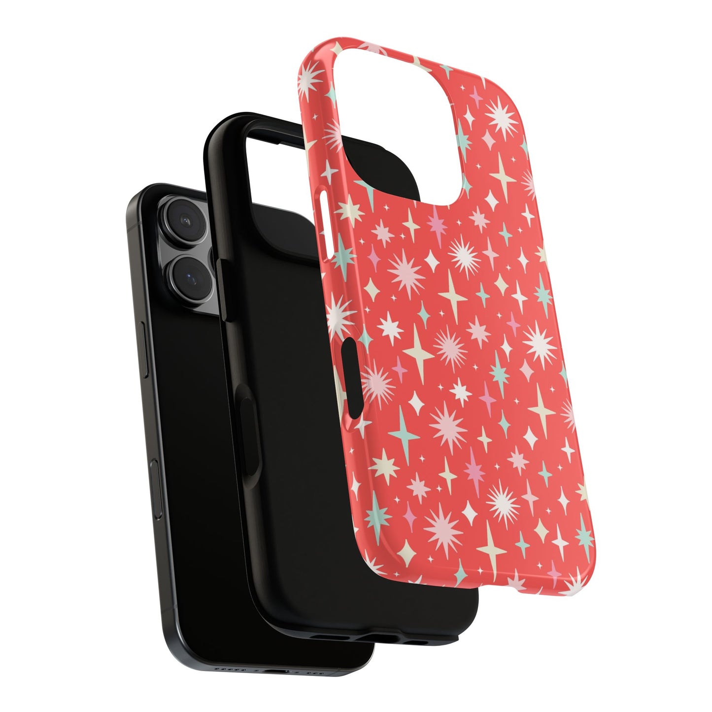 Red Christmas Stars - iPhone Case
