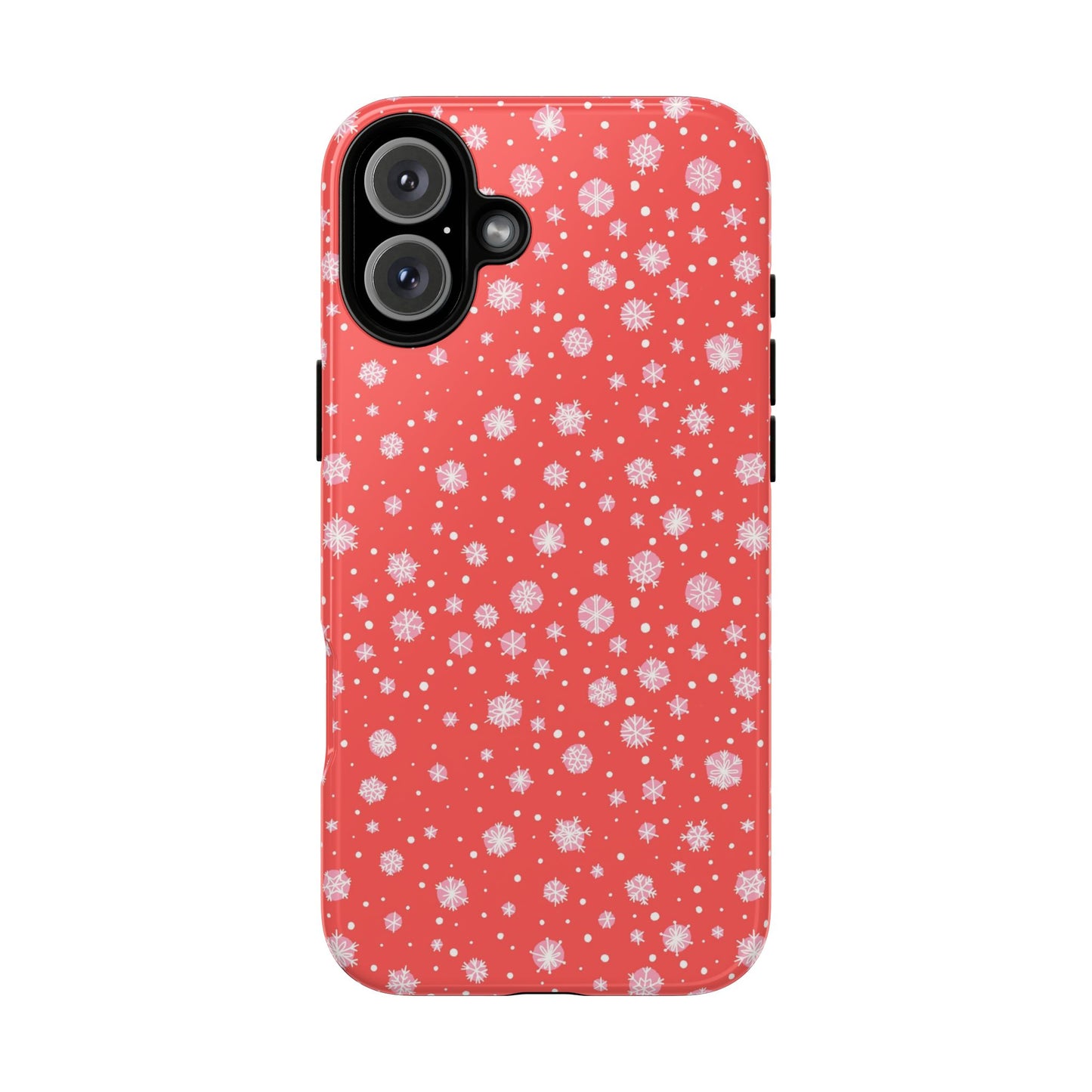 Winter Christmas Snowflakes Red - iPhone Case