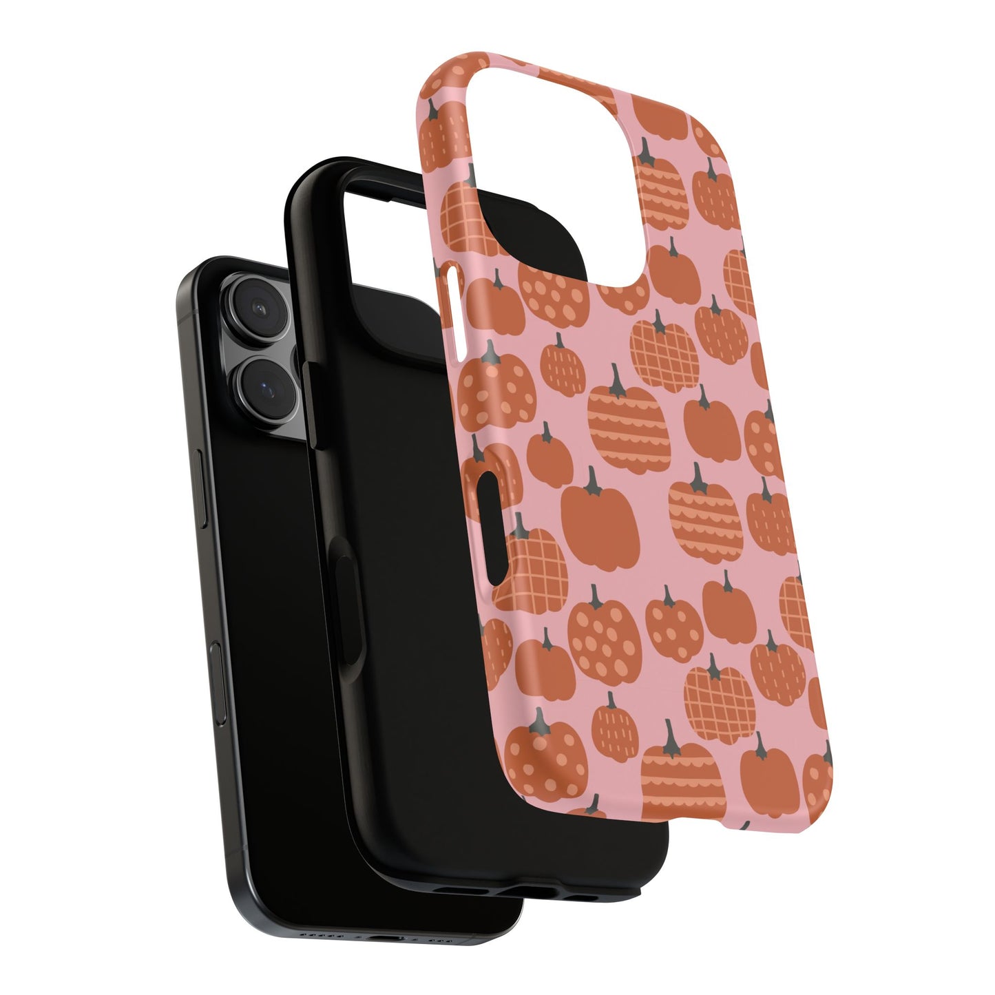 Fall Pumpkins with Pink Background - iPhone Case