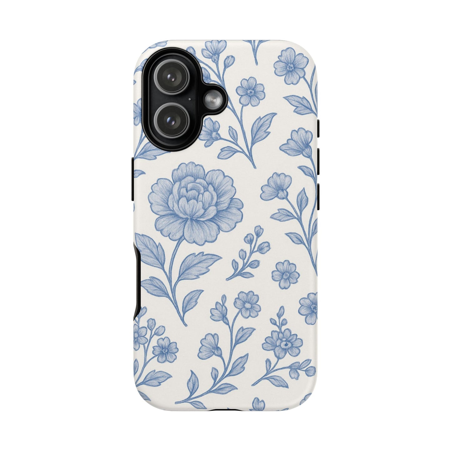 Blue Tea Vintage Florals - iPhone Case
