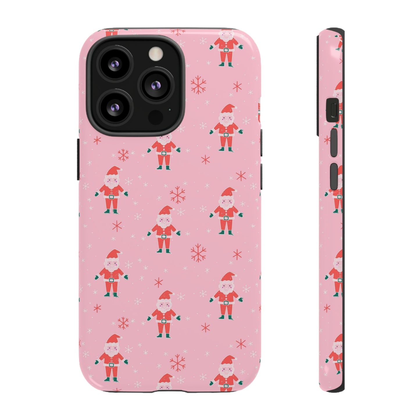 Pink Santa Pattern - iPhone Case