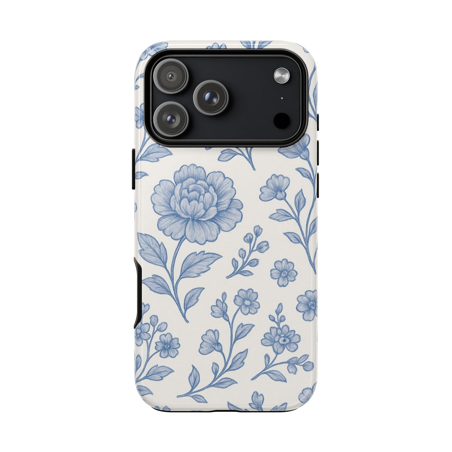 Blue Tea Vintage Florals - iPhone Case