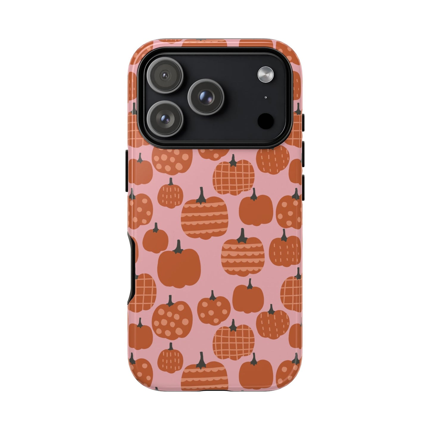 Fall Pumpkins with Pink Background - iPhone Case