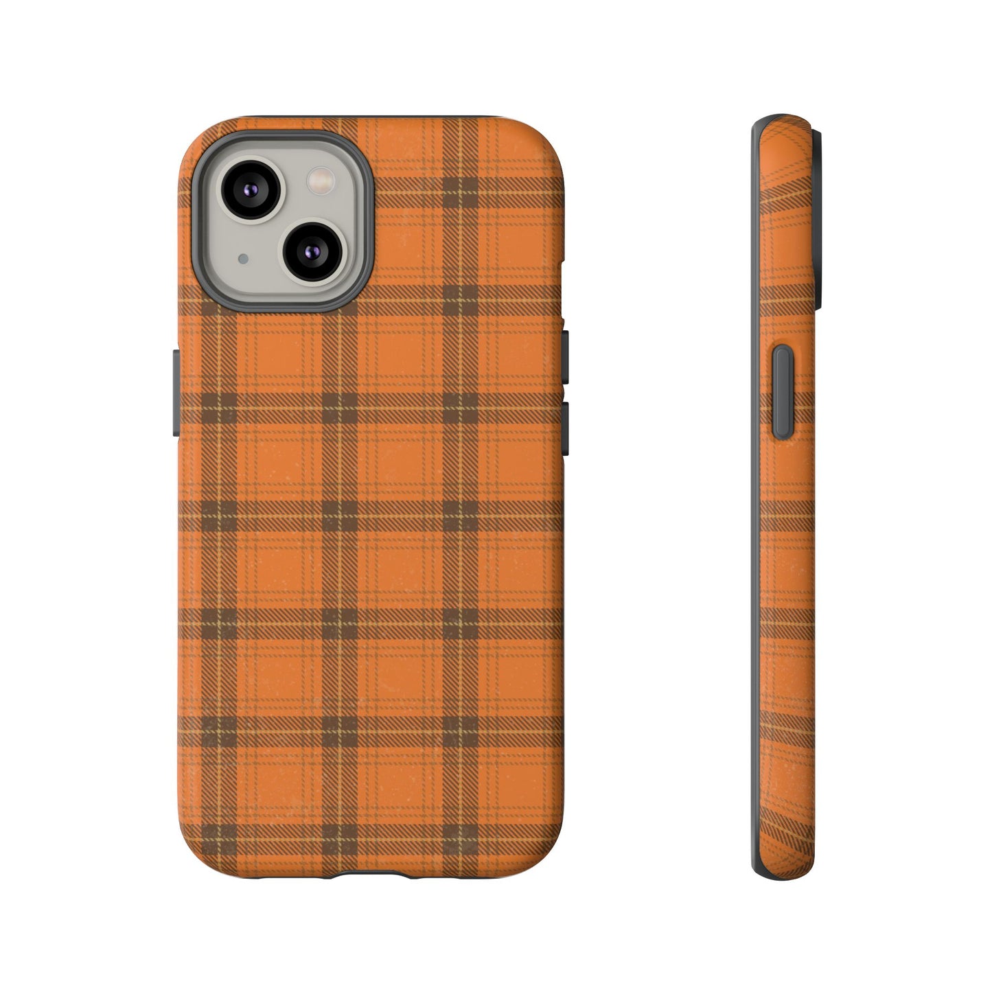 Autumn Orange Plaid - iPhone Case