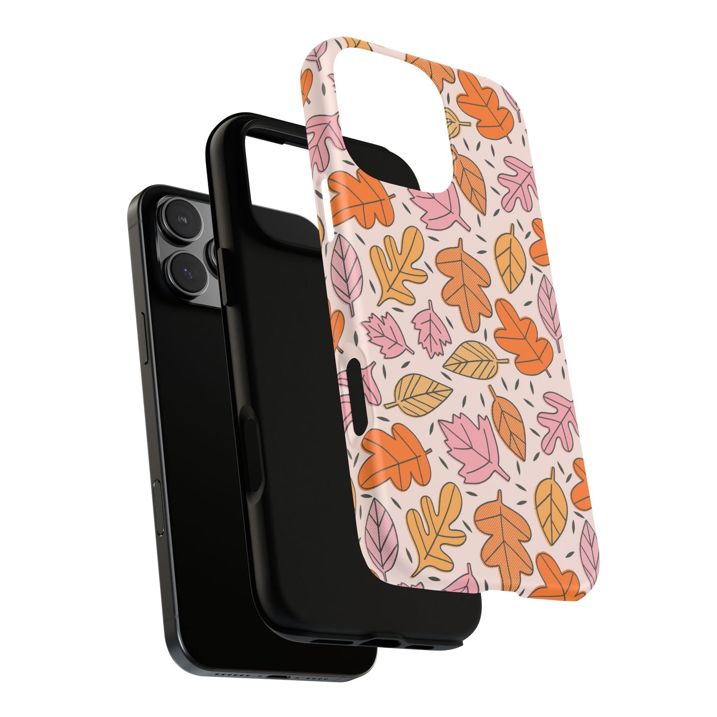 Doodled Fall Leaves - iPhone Case