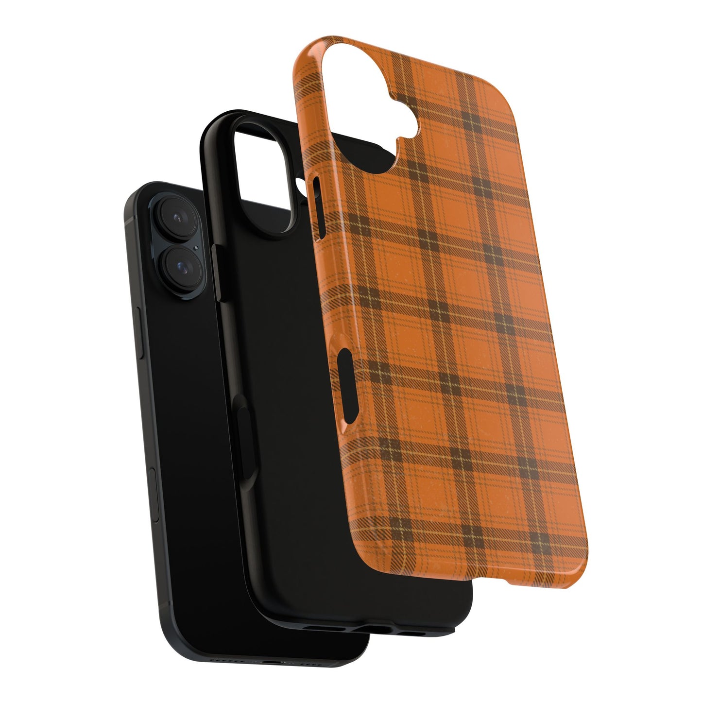 Autumn Orange Plaid - iPhone Case