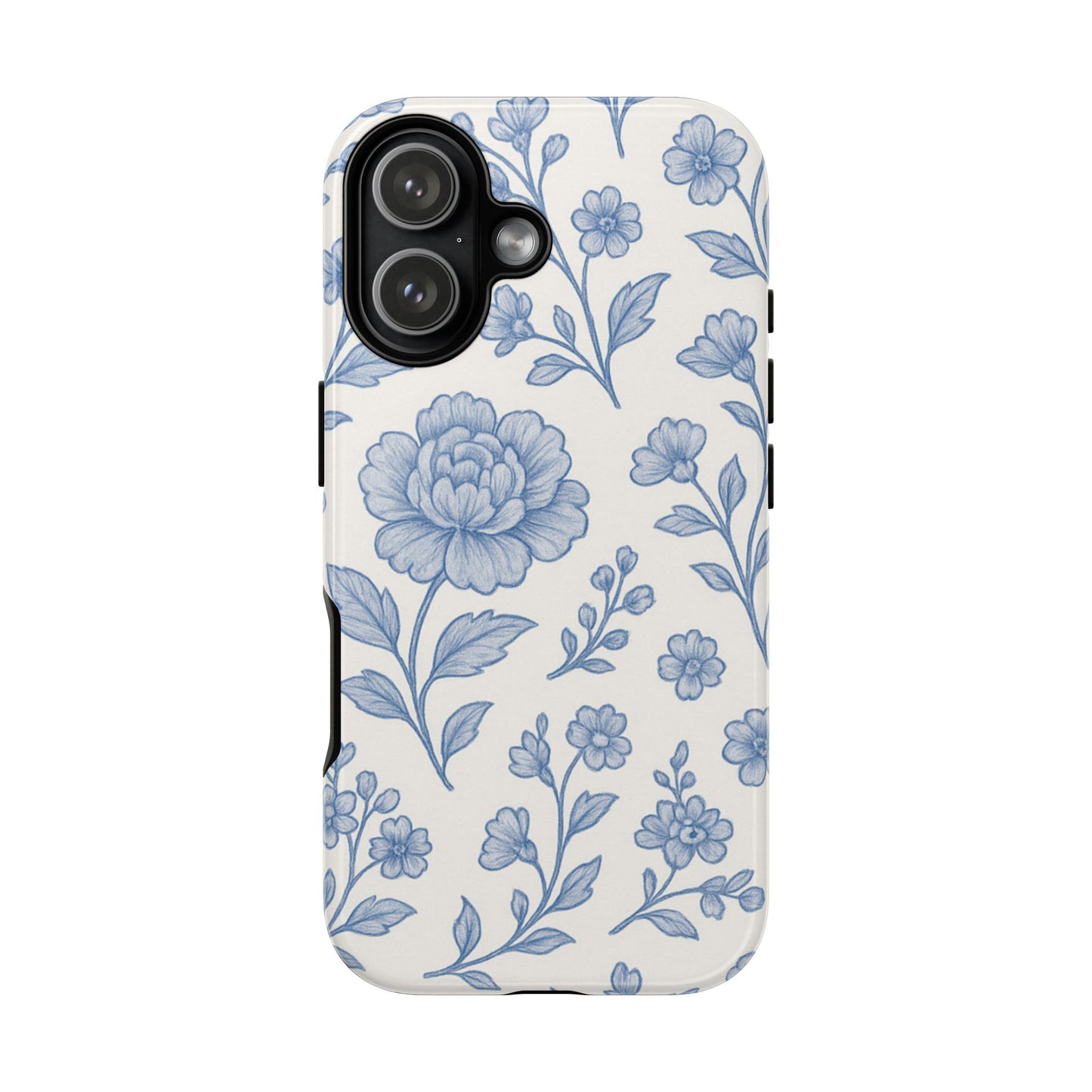 Blue Tea Vintage Florals - iPhone Case