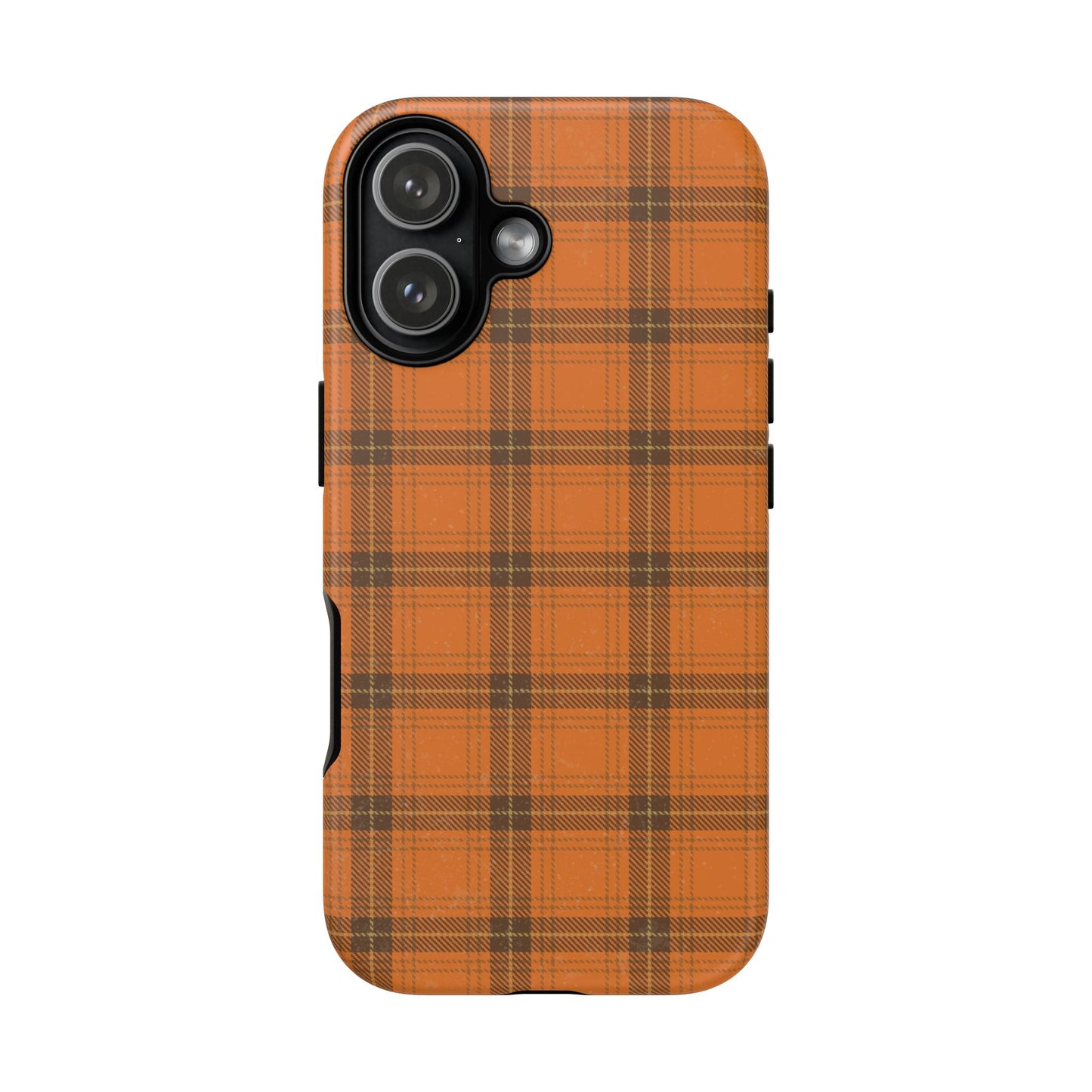 Autumn Orange Plaid - iPhone Case