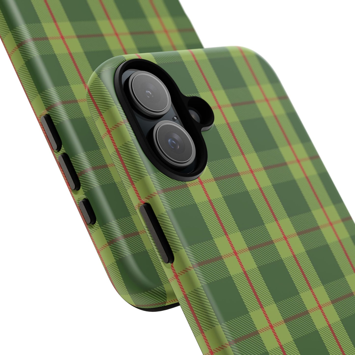 Green and Red Christmas Plaid Pattern - iPhone Case