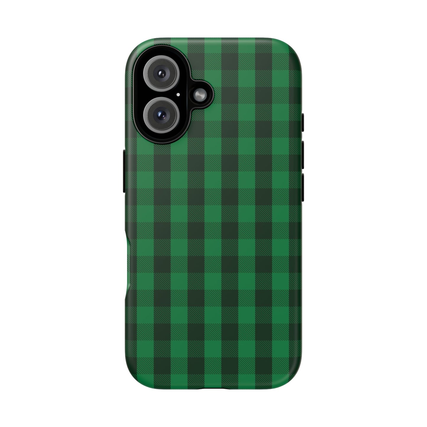 Dark Green Christmas Gingham - iPhone Case