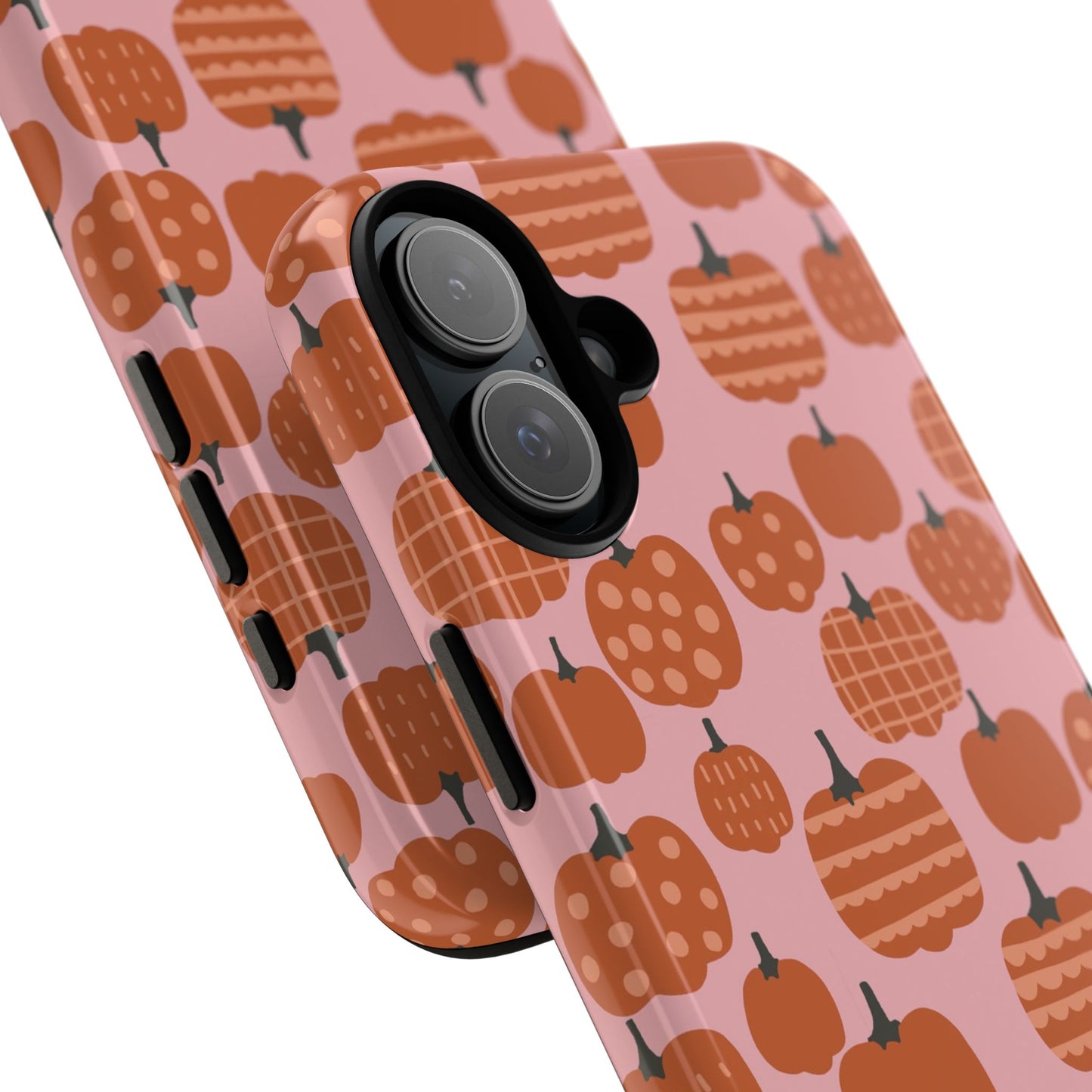 Fall Pumpkins with Pink Background - iPhone Case