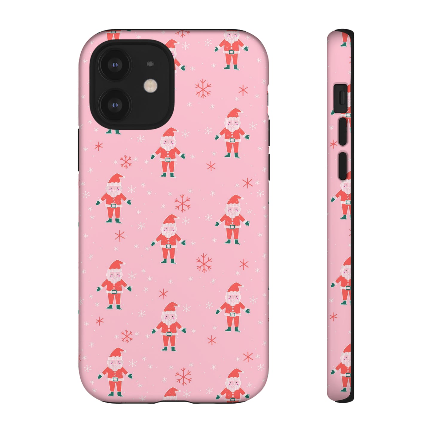 Pink Santa Pattern - iPhone Case