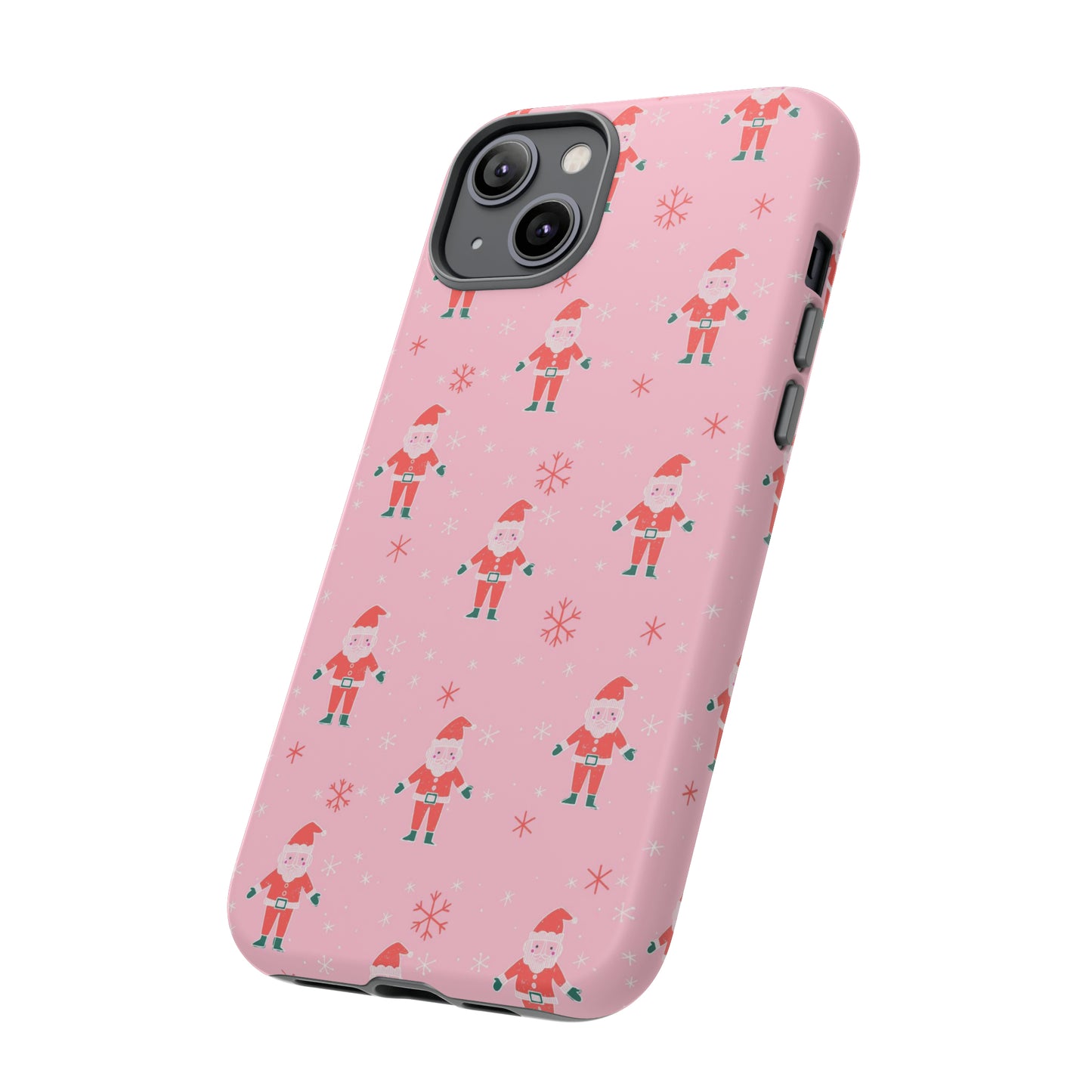 Pink Santa Pattern - iPhone Case