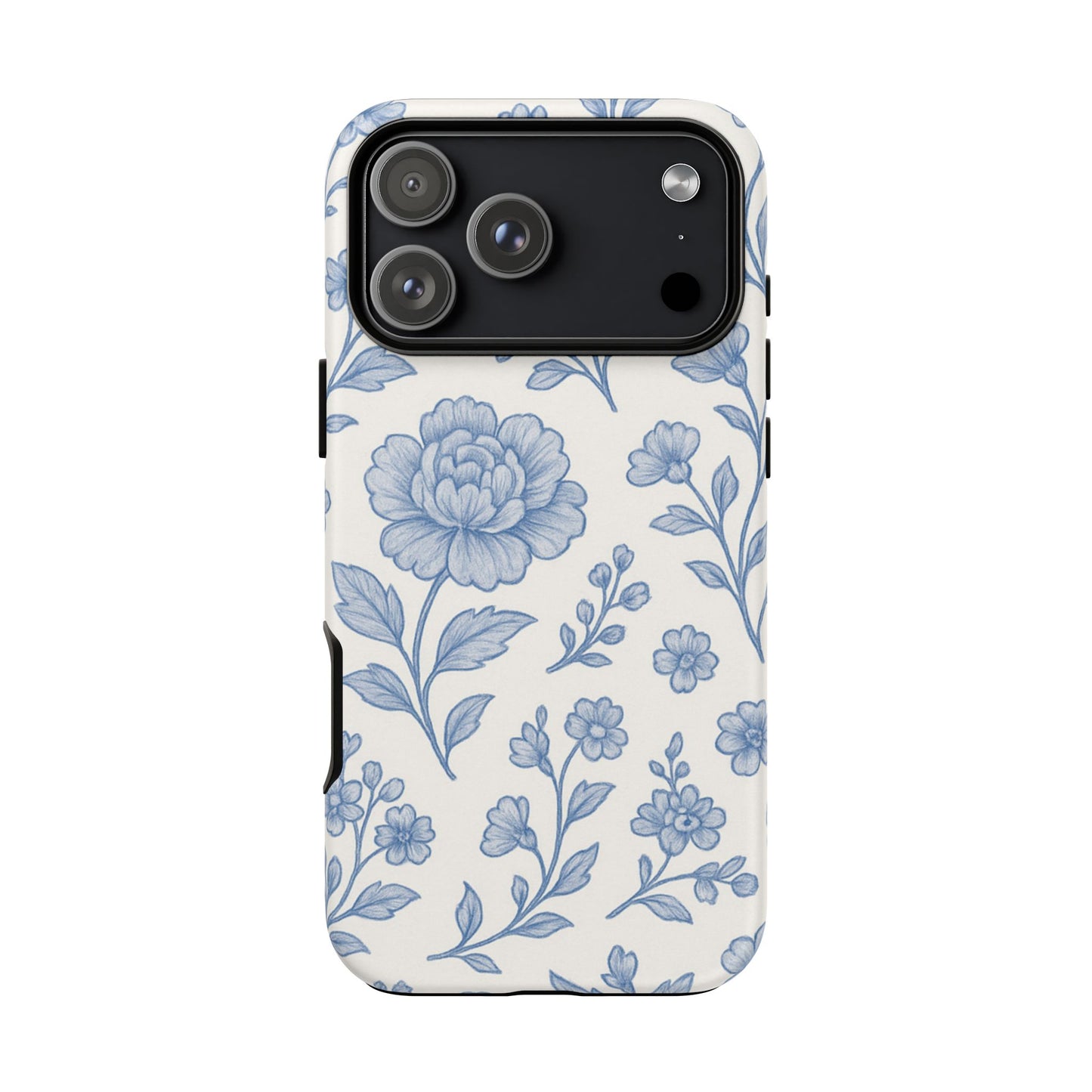 Blue Tea Vintage Florals - iPhone Case