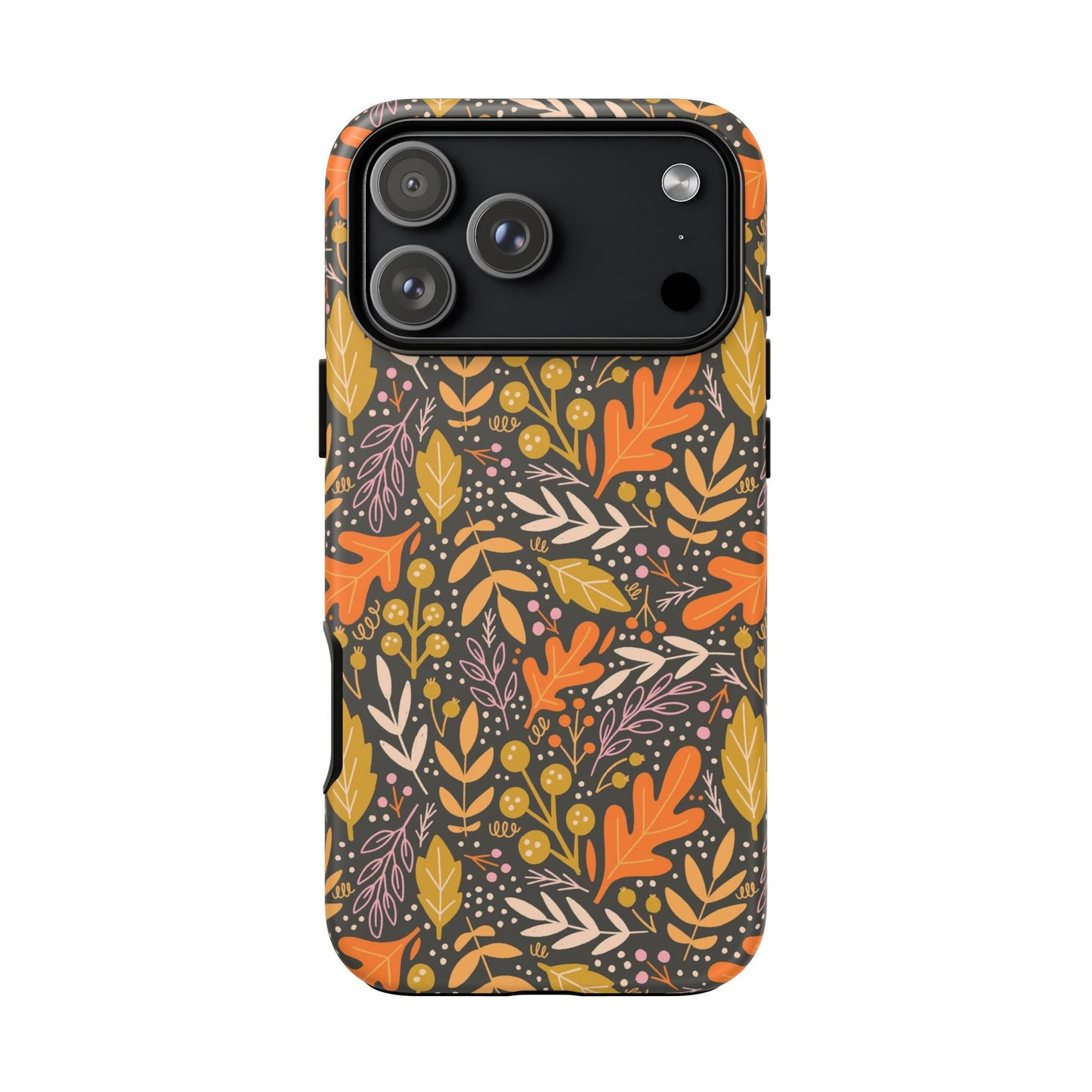 Dark Fall Foliage Leaves - iPhone Case
