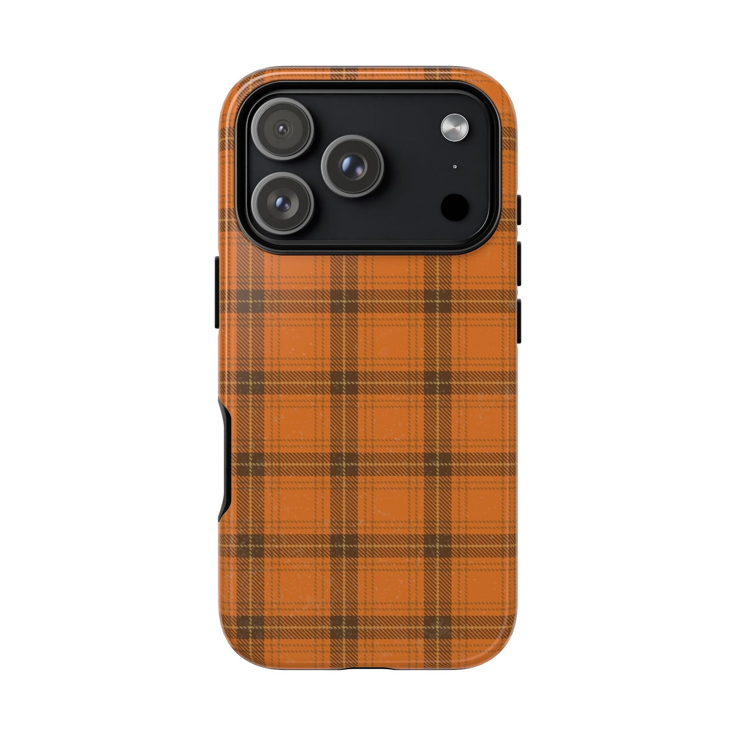 Autumn Orange Plaid - iPhone Case