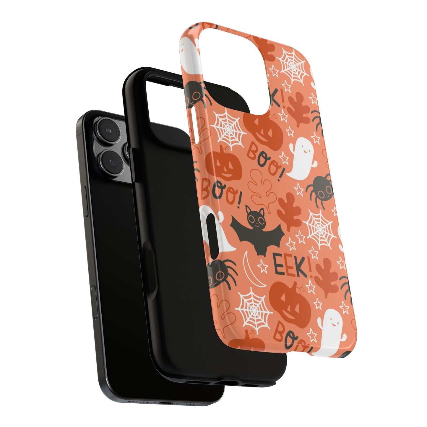 Halloween Doodles - Orange - iPhone Case