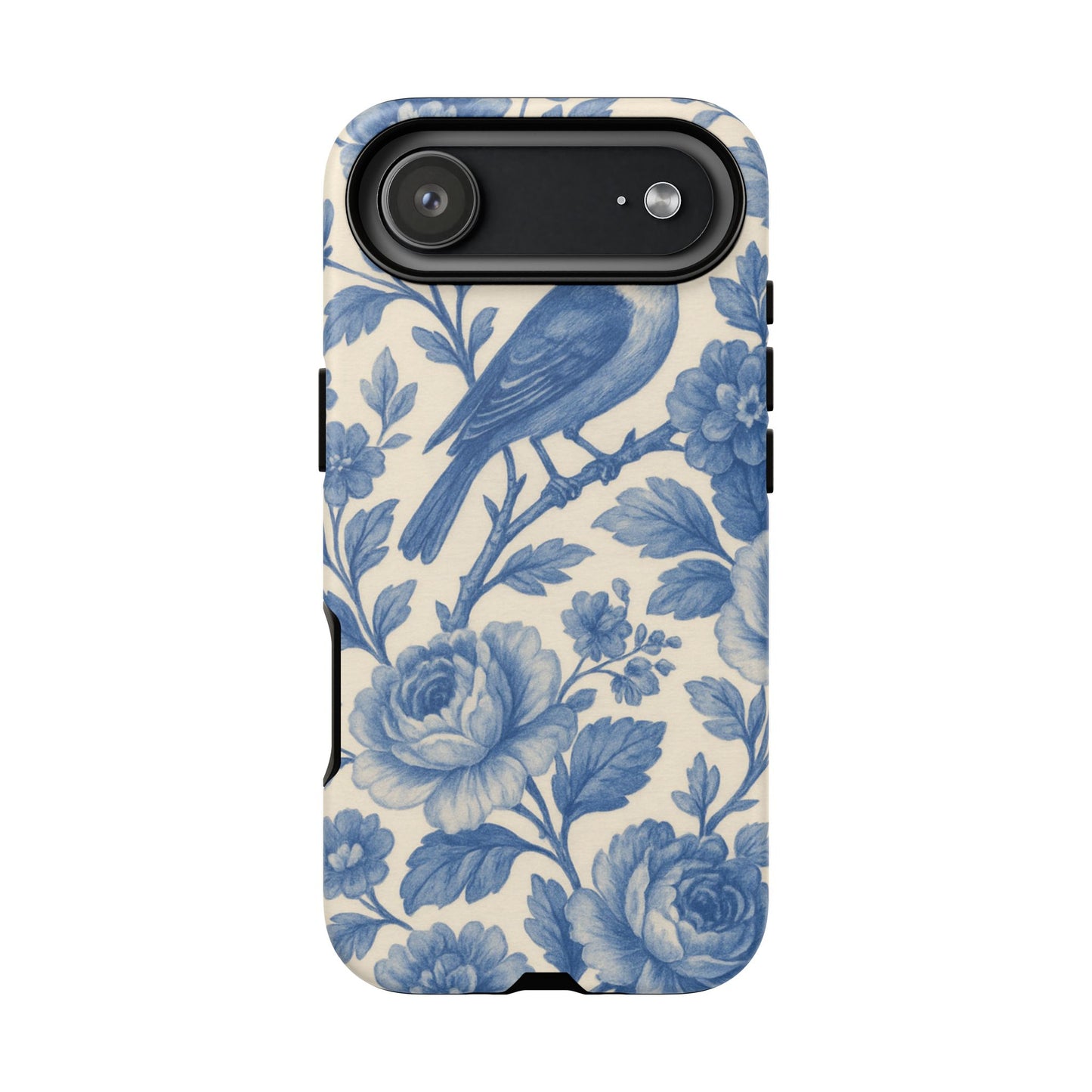Blue Bird Vintage Florals - iPhone Case