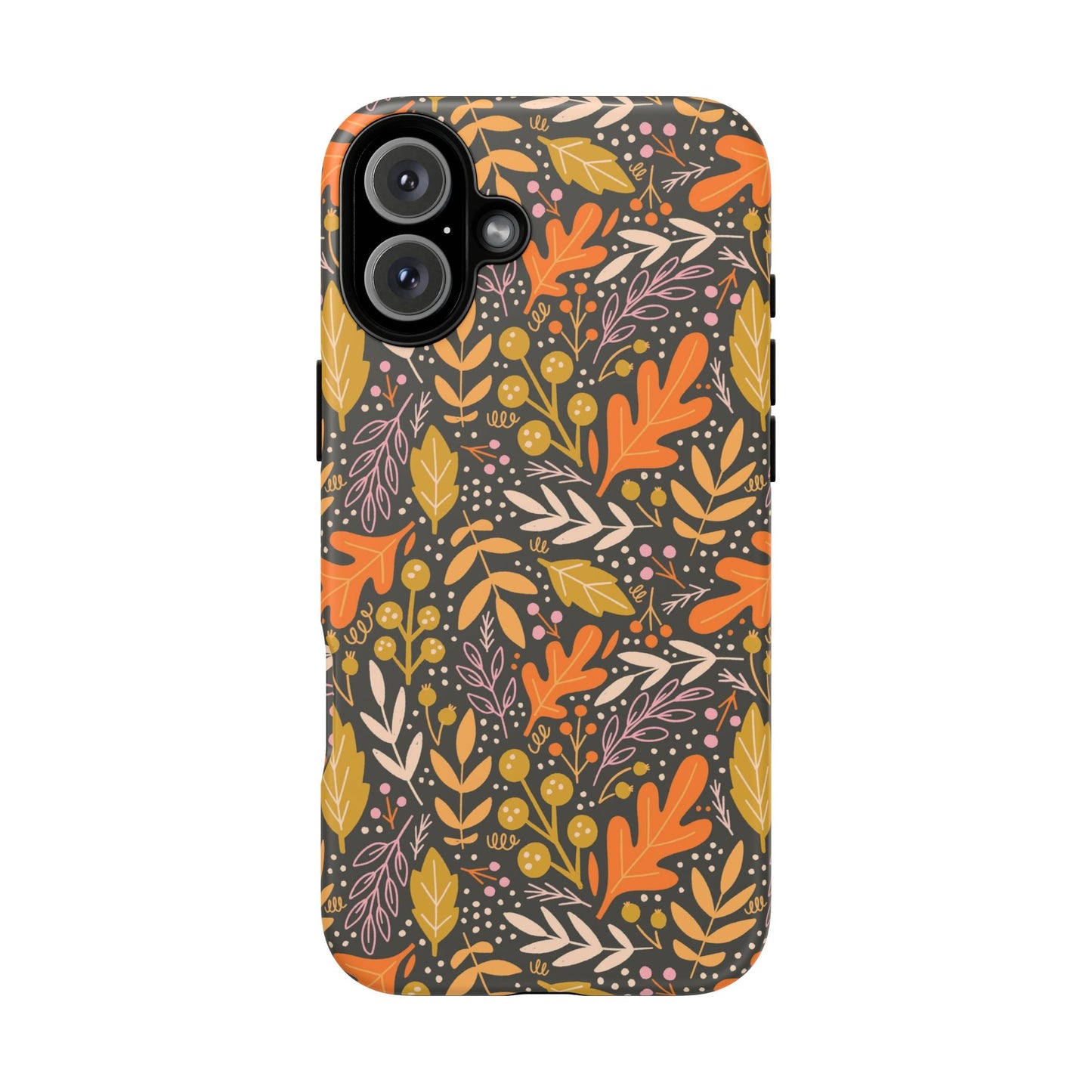 Dark Fall Foliage Leaves - iPhone Case