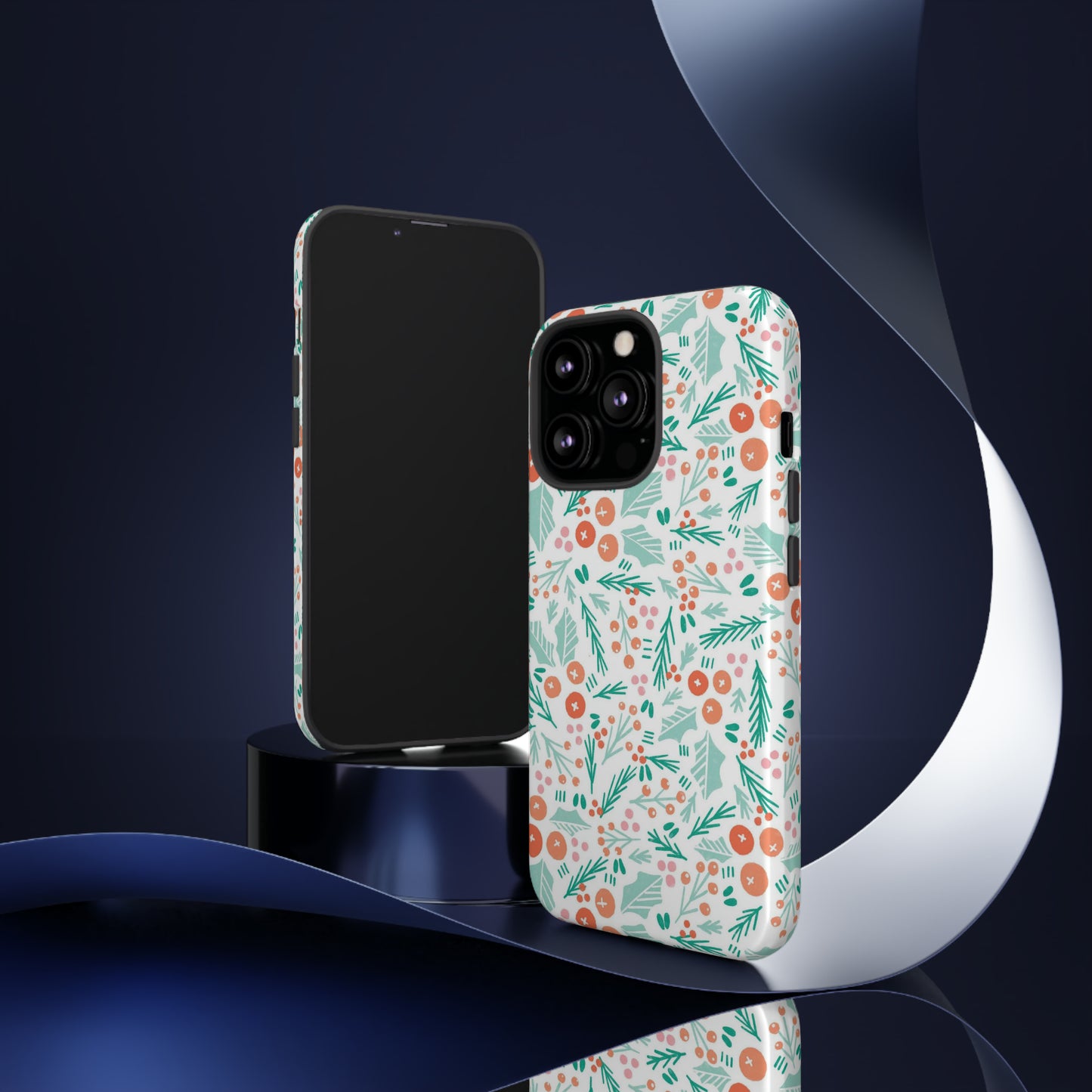 Christmas Boho Holly Pattern - iPhone Case