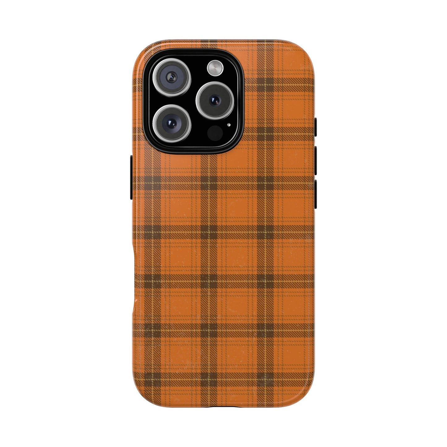 Autumn Orange Plaid - iPhone Case