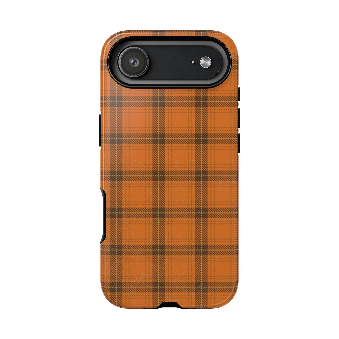 Autumn Orange Plaid - iPhone Case