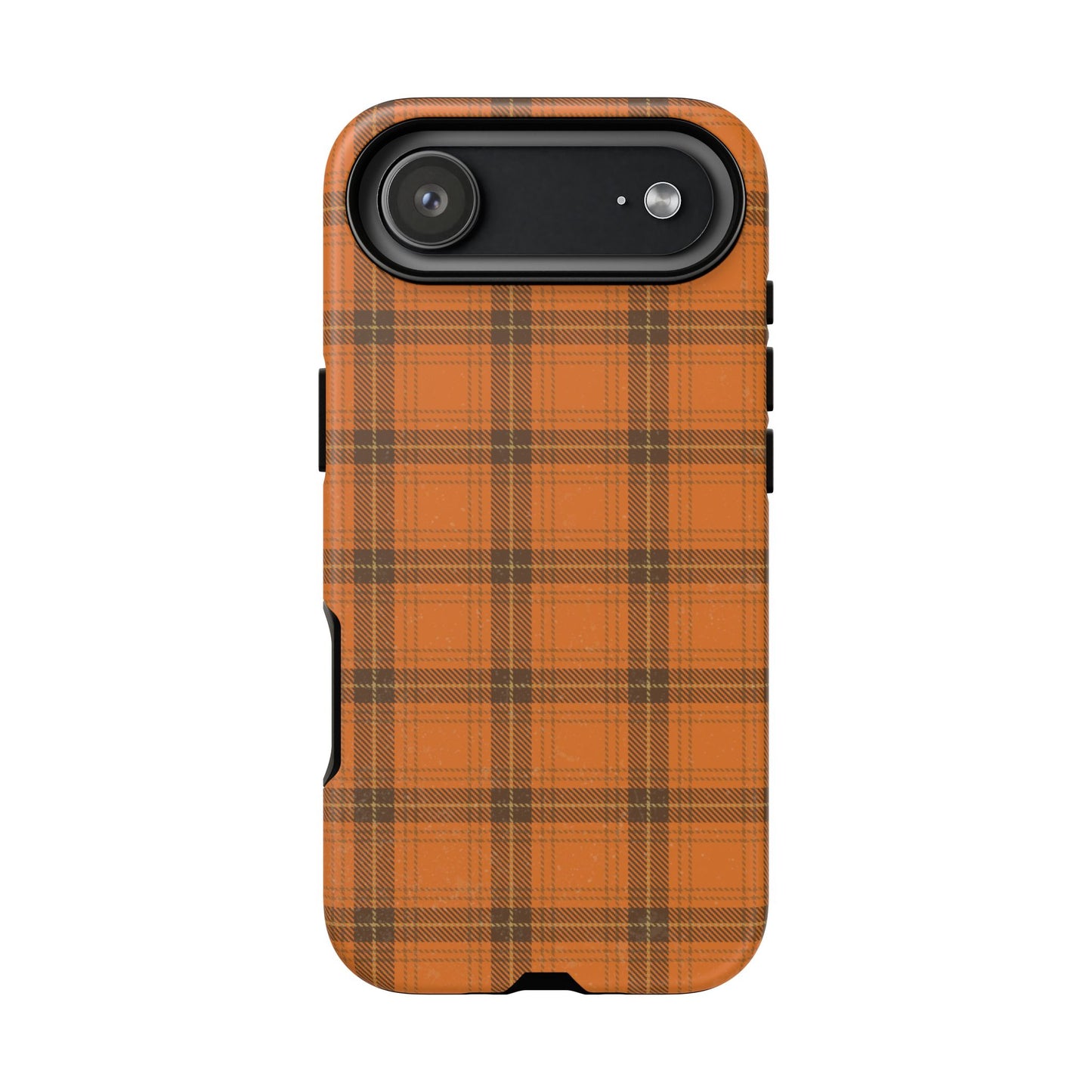 Autumn Orange Plaid - iPhone Case