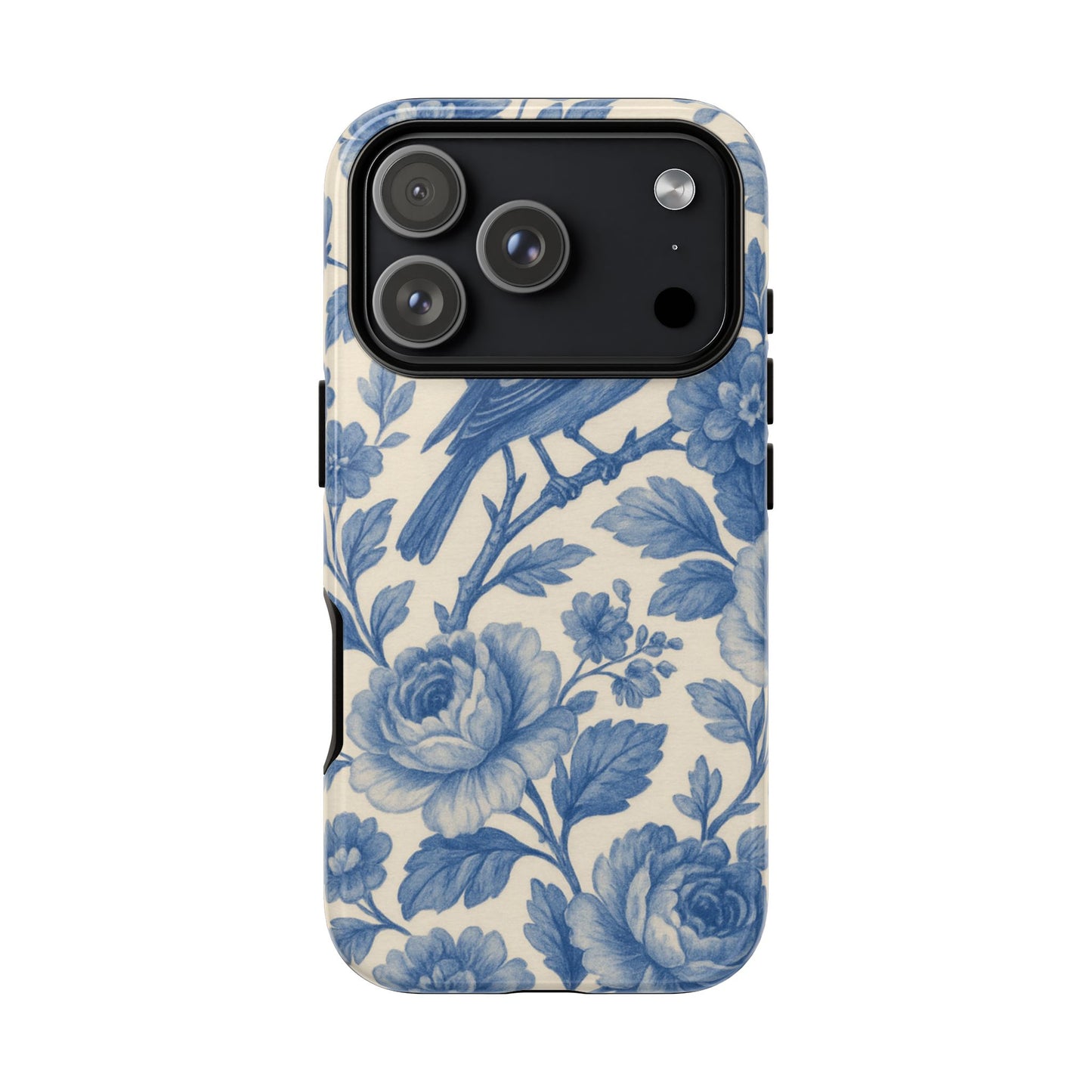 Blue Bird Vintage Florals - iPhone Case