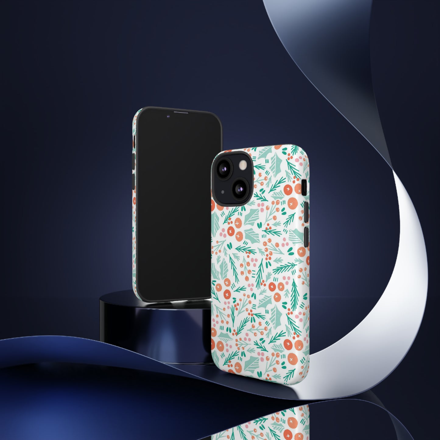 Christmas Boho Holly Pattern - iPhone Case