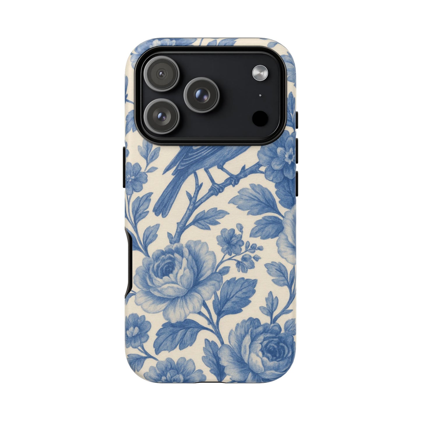 Blue Bird Vintage Florals - iPhone Case