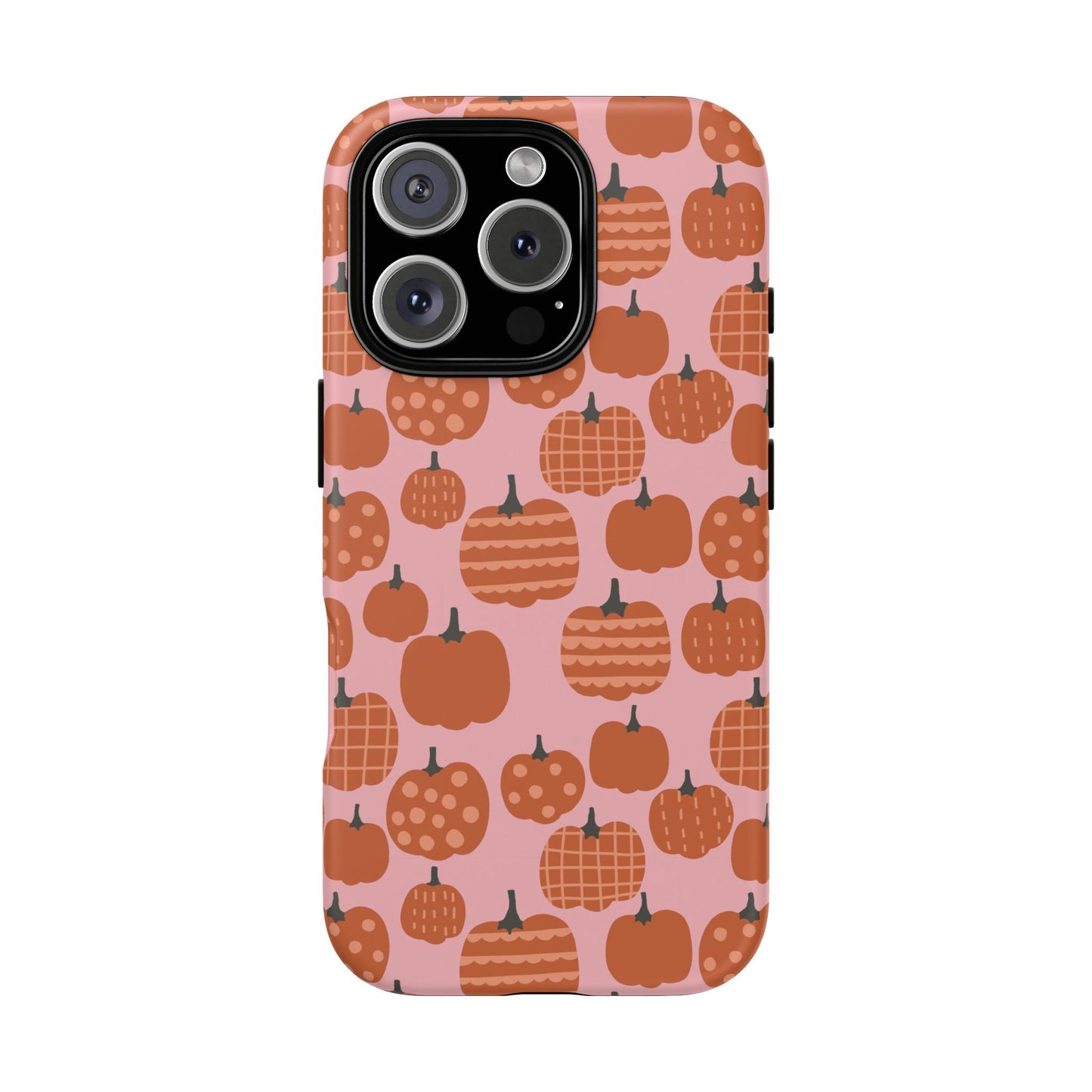 Fall Pumpkins with Pink Background - iPhone Case