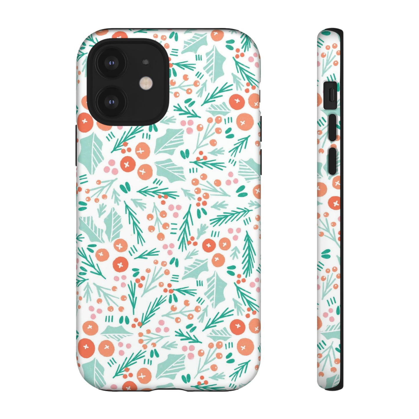 Christmas Boho Holly Pattern - iPhone Case