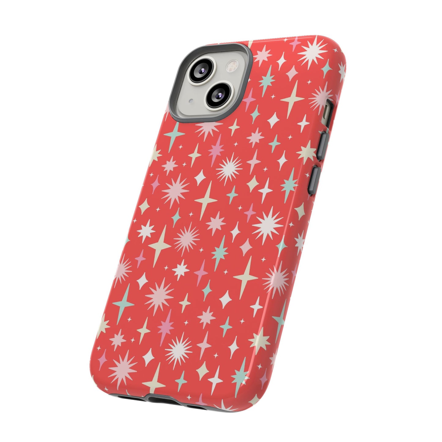 Red Christmas Stars - iPhone Case